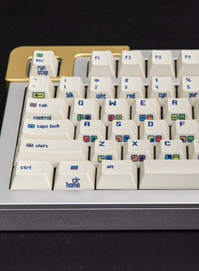 薄荷糖153键C64R2侧刻大全套PBT热升华原厂高度个性复古键盘键帽