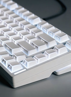 白/黑色折影3.0棱角透光侧刻键盘键帽客制化磁轴PBT双色注塑原厂