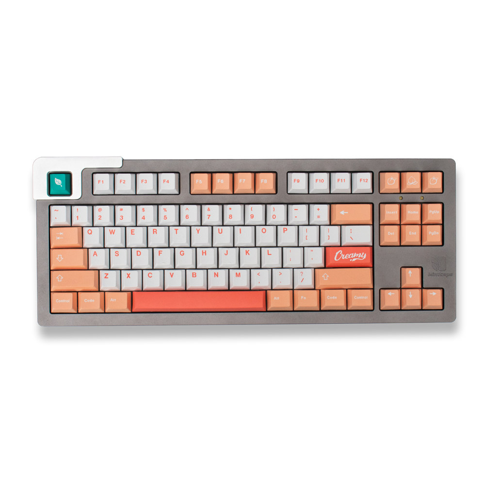 GMK PEACHES CREAM PEACH KEYCAPS ORIGINAL HIGH PBT SUBLIMATION LARGE FULL SET ADAPTATION 759887