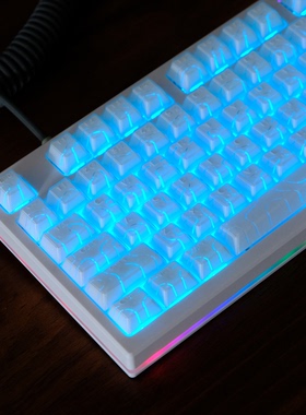 白波纹等高线半透键帽ABS二色原厂适Wooting/made68无线机械键盘