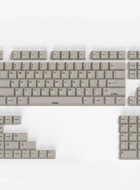 爱菲新品灰色机械键盘键帽极简原厂高度ABS二色客制化适配wooting