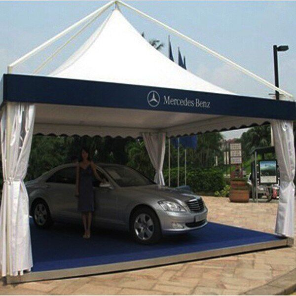 户外欧式尖顶帐篷展会展销车展活动帐篷定做大型婚礼婚庆篷房5米