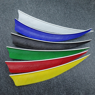 火鸡箭羽真羽毛传统反曲弓碳箭玻纤铝竹木箭杆2/3/ 4/5寸羽片配件