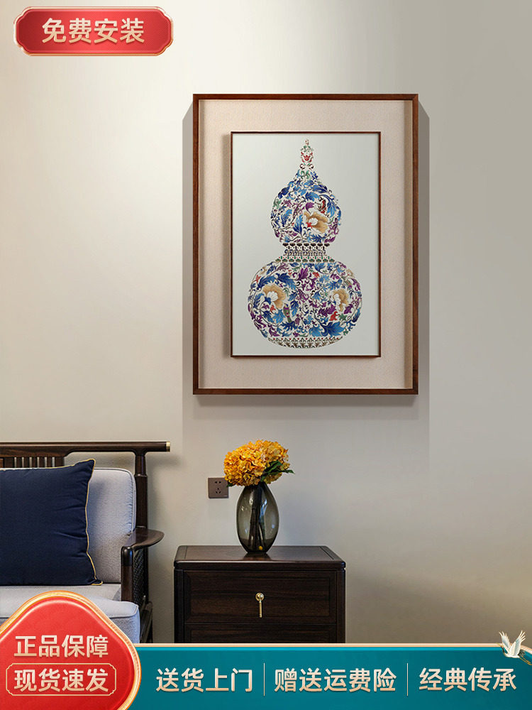 富禄临门入口大厅铜雕画中国客厅装饰画背景墙挂画手工雕刻铜印