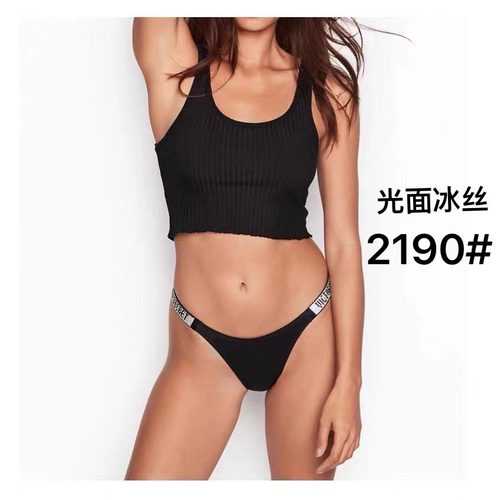 女欧美性感烫钻光面内裤