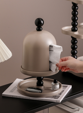 装饰品纸巾盒客厅高级感创意复古摆件多功能玄关桌面收纳抽纸盒