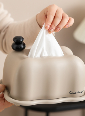 高档云朵网红桌面收纳装饰纸巾盒轻奢简约抽纸盒主卧房间客厅整理