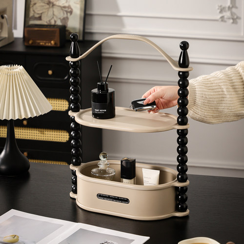 轻奢玄关多层提篮收纳盒