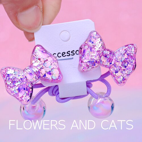 flowersandcats发绳女童头绳紫