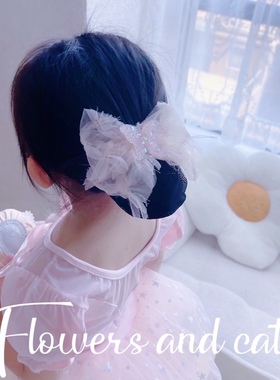 儿童发网女空乘盘头发隐形网兜套舞蹈考级神器丸子头黑色头花发套