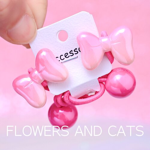 flowersandcats发绳女童头绳粉