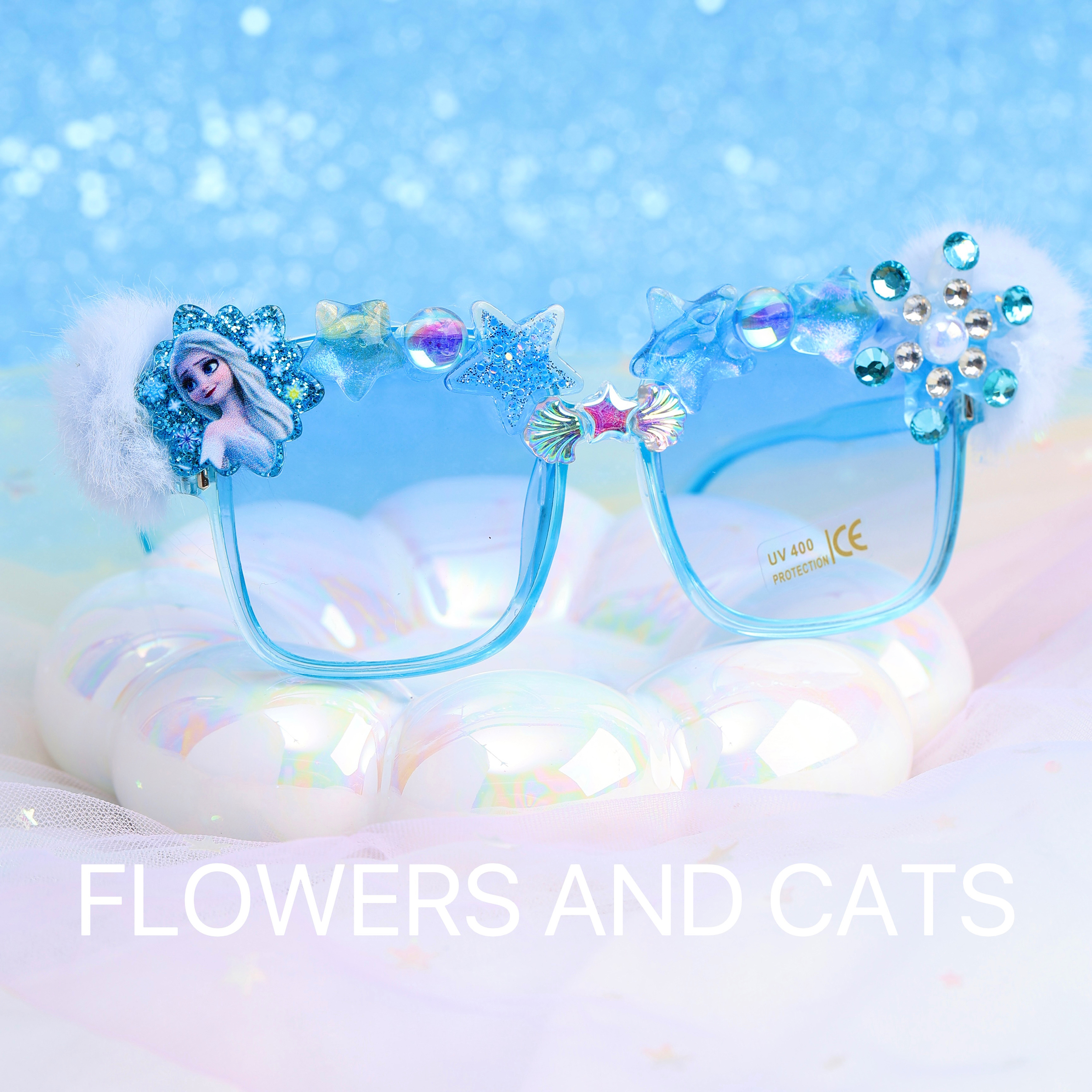 Flowersandcats眼镜女孩太阳镜
