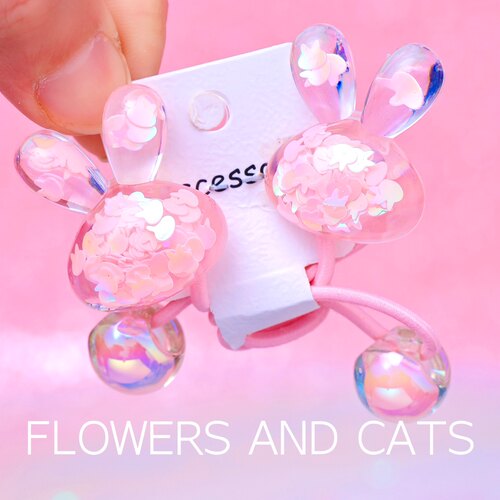 flowersandcats发绳女童头绳粉