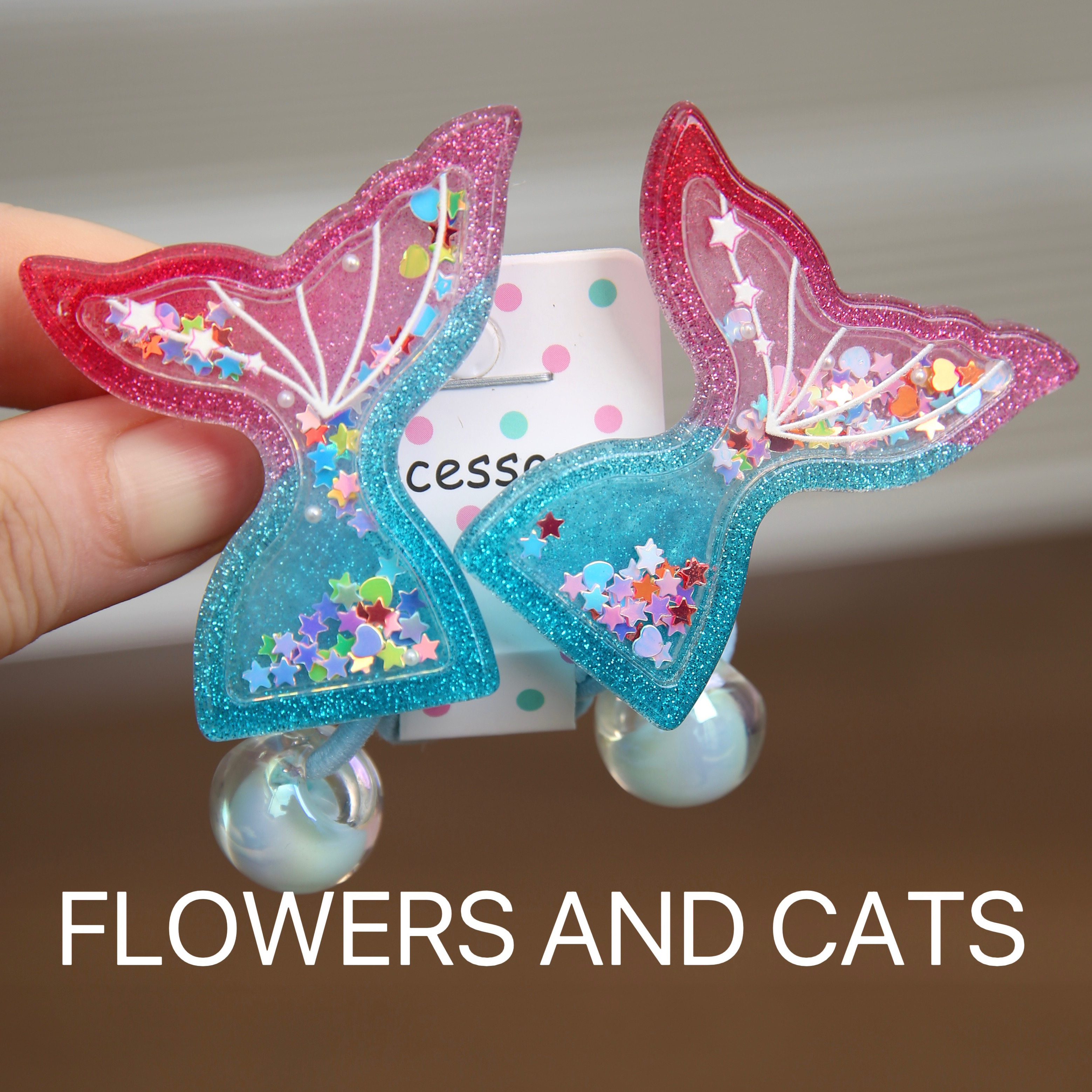 女童人鱼公主儿童蓝色发饰女童