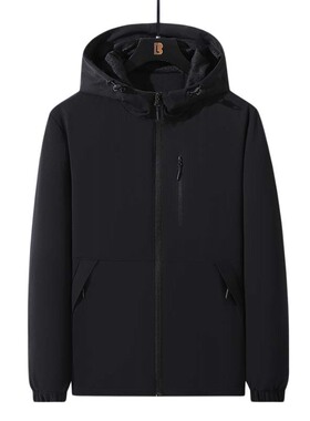 2025秋季新款夹克男连帽防风透气青年休闲百搭外套