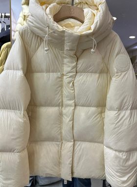 小艺欧货女装2025年冬季连帽羽绒服白鸭绒云朵泡芙保暖外套1264H