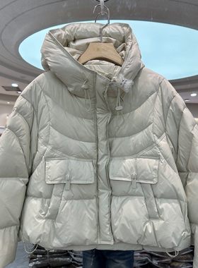 羽林逸人 25608H 小艺2025冬季新款时尚连帽长袖泡芙百搭羽绒服女