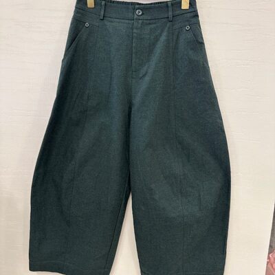 小艺欧货女装2026秋季通勤风高腰直筒裤宽松百搭休闲弯刀裤7642H