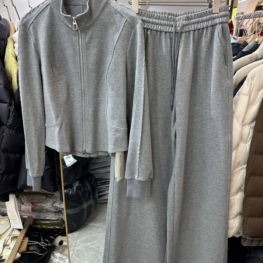 小艺欧货女装2026春季休闲立领拉链卫衣开衫阔腿裤两件套564071H,女装/女士精品,时尚套装,淘宝优惠券,粉丝福利购,淘宝优惠卷