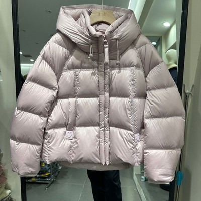 衣尚美605H 小艺欧货女装2025冬季时尚连帽白鸭绒泡芙蓬松羽绒服