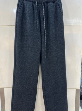 欣婷魅儿58191H小艺欧货女装2025冬季极简风松紧腰抽绳加绒直筒裤