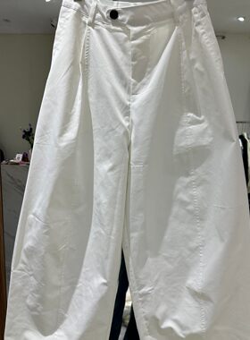 小艺欧货女装2026春季款极简风高腰宽松百搭显瘦弯刀阔腿裤26001H
