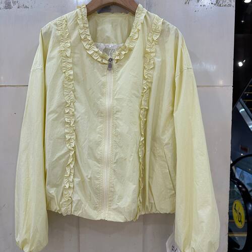 小艺欧货女装2026春季新款温柔风木耳边宽松减龄百搭短外套2636H