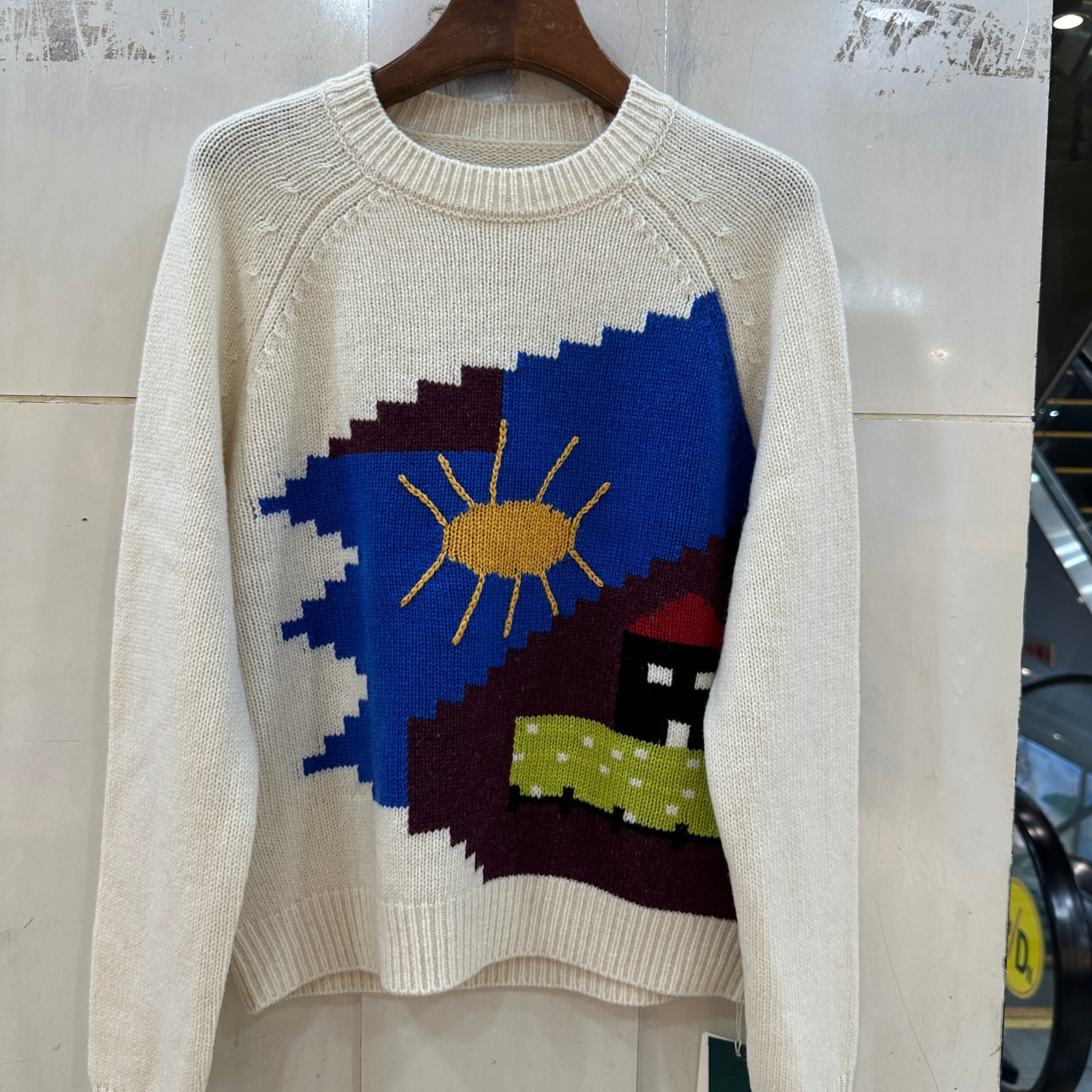 精品女装62019H小艺欧货女装2025冬季卡通图案圆领套头宽松针织衫