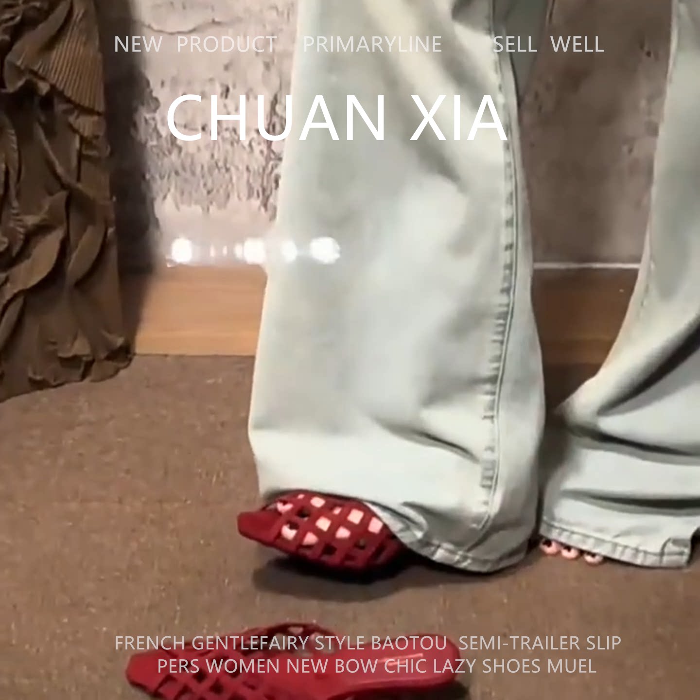 羊皮法式复古绒面细跟凉鞋女