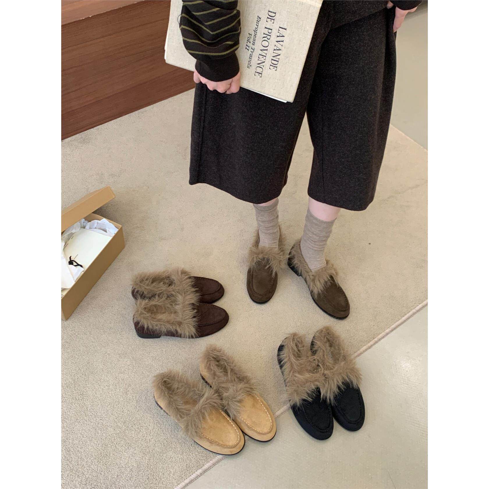 SHOE-REN韩版毛毛雪地靴