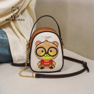 北包包原创设计2025新款时尚链条女士斜挎包迷你百搭多层蛋壳小包