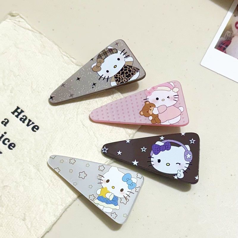 可爱猫咪发夹三角形KT卡通发饰发卡少女侧边甜美刘海夹日韩软妹