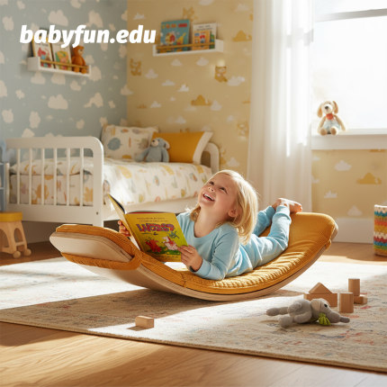 BABYFUN家用弯曲板可躺平衡板跷跷板海绵垫感统训练儿童摄影ins风