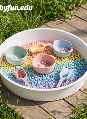 BABYFUN蒙氏感官盆升级款儿童场景搭建材料包分格盘playtray玩具