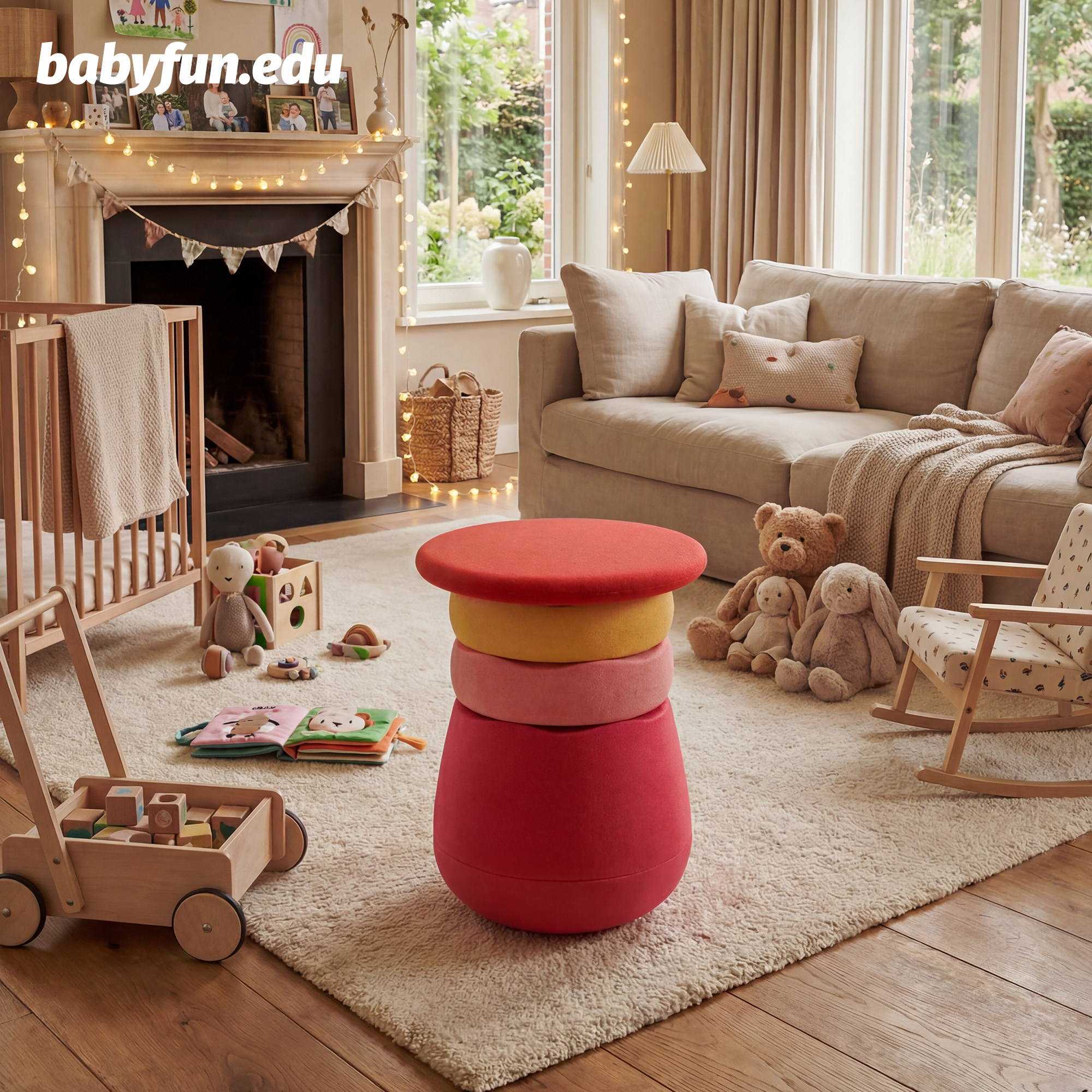 BABYFUN新年过河石收纳平衡椅平衡板底座家庭感统训练儿童房玩具,玩具/童车/益智/积木/模型,感统训练器材/教学设备/攀爬架,淘宝优惠券,粉丝福利购,淘宝优惠卷