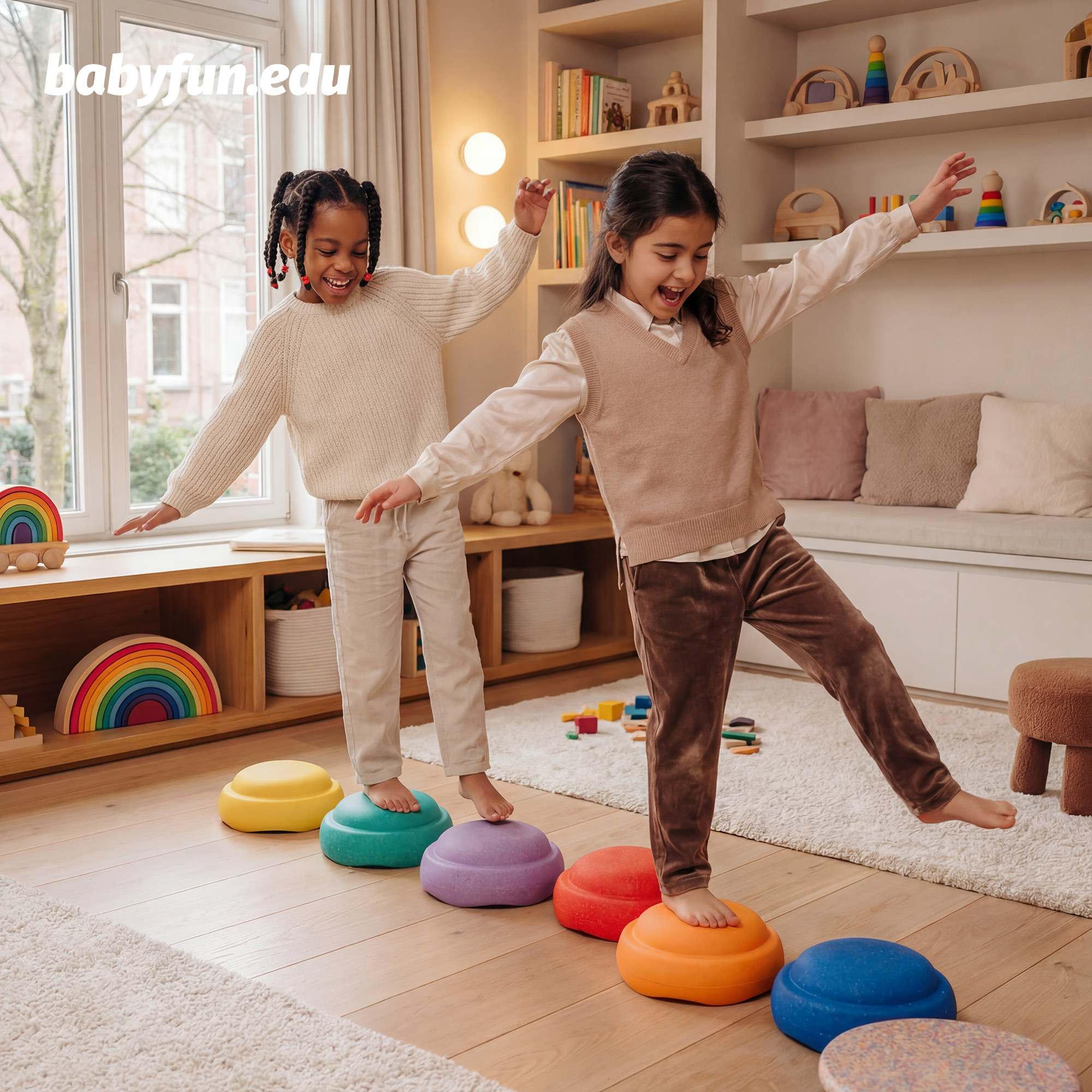 BABYFUN彩虹过河石儿童感统训练器材幼儿园体育教具家用平衡玩具,玩具/童车/益智/积木/模型,感统训练器材/教学设备/攀爬架,淘宝优惠券,粉丝福利购,淘宝优惠卷