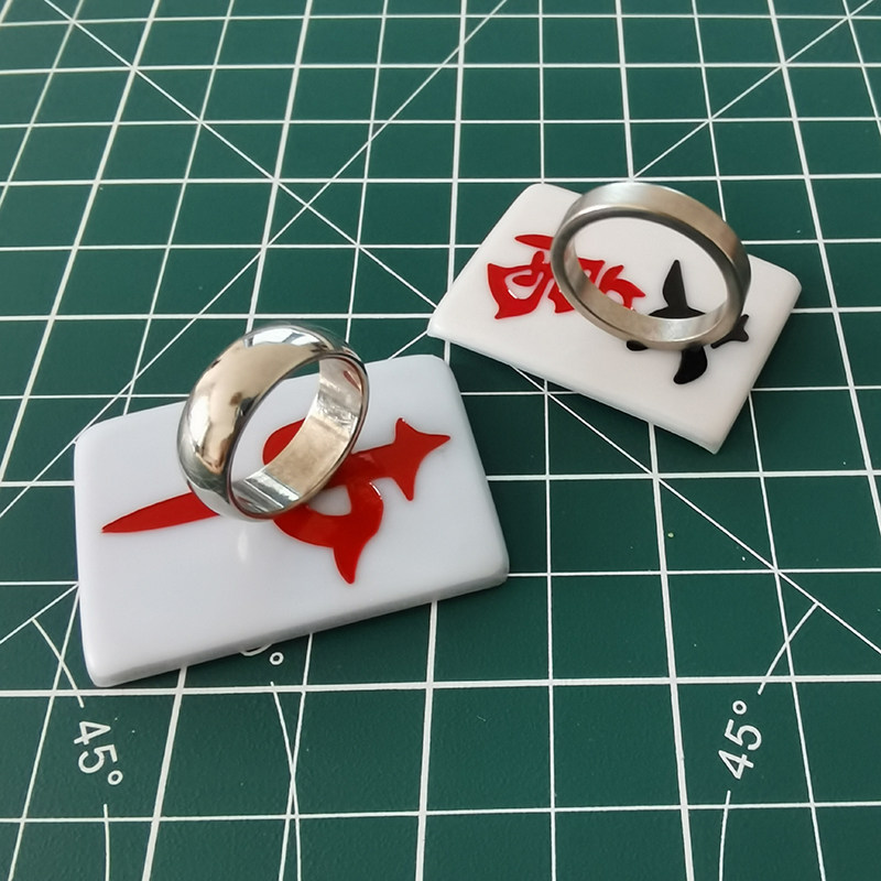 魔戒 银色圆弧磁戒磁力戒指送戒指盒 强磁铁戒指高级震撼魔术道具