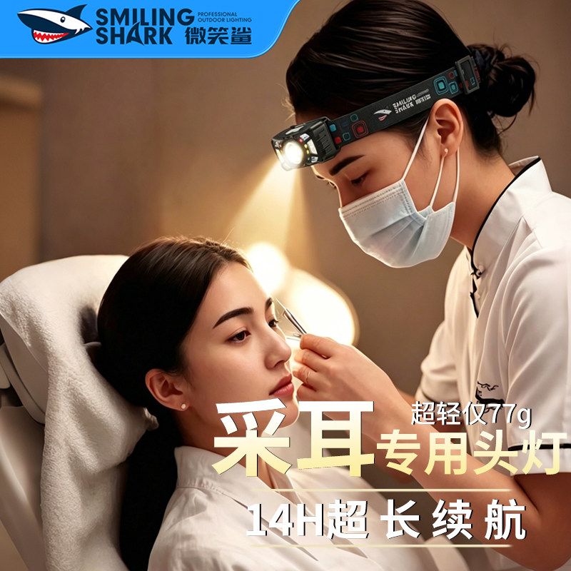 新款采耳头灯超亮感应超长续航图片