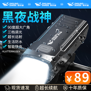 备儿童单车山地车灯 自行车灯前灯手电筒强光充电长续航防水骑行装