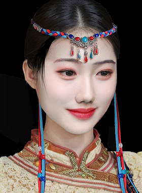 蒙古族发饰儿童大人演出头饰