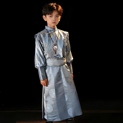 蒙嘉人男童蒙古袍演出服