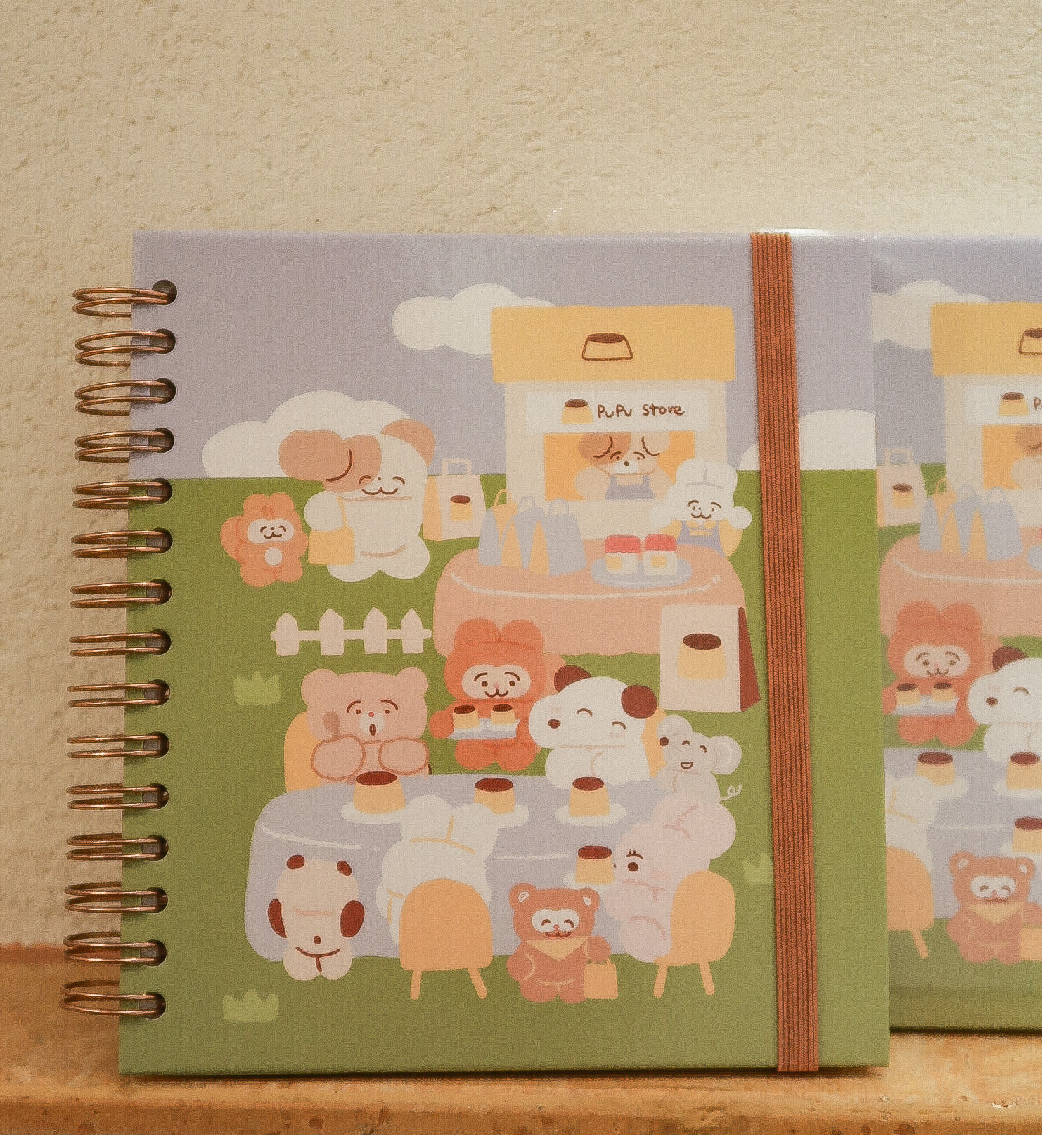 【桐子原创离型纸本】Otto狗狗的布丁派对主题离型纸线圈本 加厚