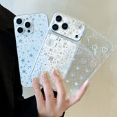 国风渐变镭射百福图适用苹果17pro max手机背膜透明爱心贴纸iPhone17pro日韩星星镜头膜16超薄防刮贴膜少女