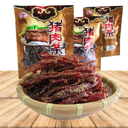 猪肉条广西河池宜州特产成达