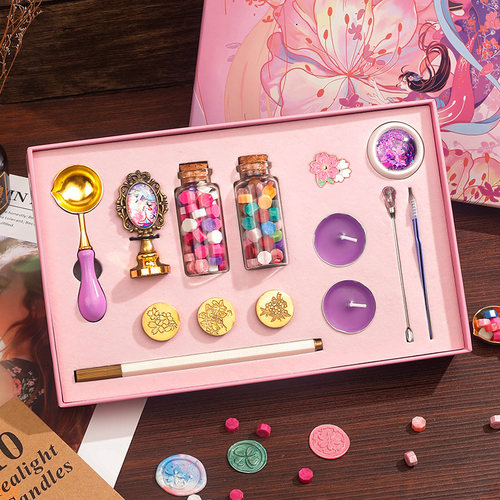 桃之夭夭火漆印章套装14件套