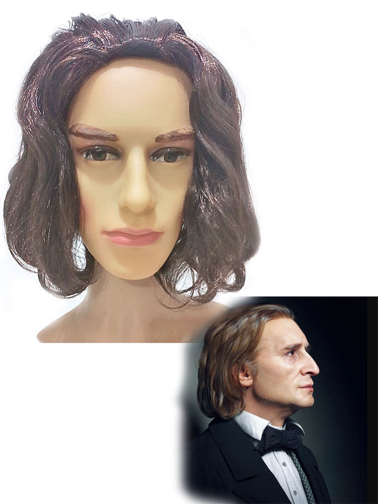 李斯特同款中长假发钢琴表演舞台