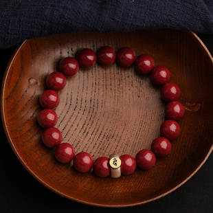 朱砂银鼠年运气珠手串生肖紫金砂男女款手链