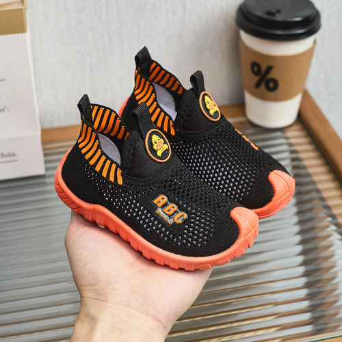 夏季网鞋男童运动鞋儿童新款宝宝幼儿园室内鞋软底一脚蹬小童鞋子