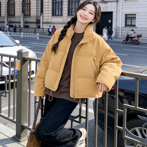 冬季新款女短款棉服简约时尚外套