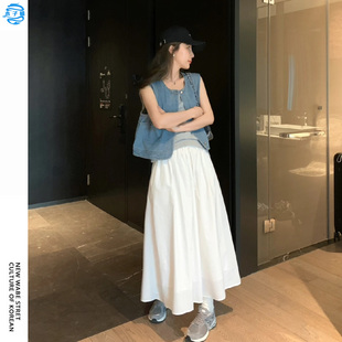 时髦洋气百搭叠穿宽松短款牛仔马甲女春秋新款小个子休闲无袖外套